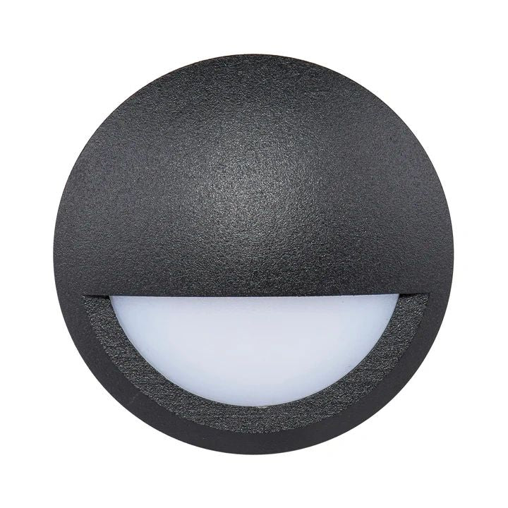 HV2961-BLK- Nava Black LED Step Light with Eyelid step light