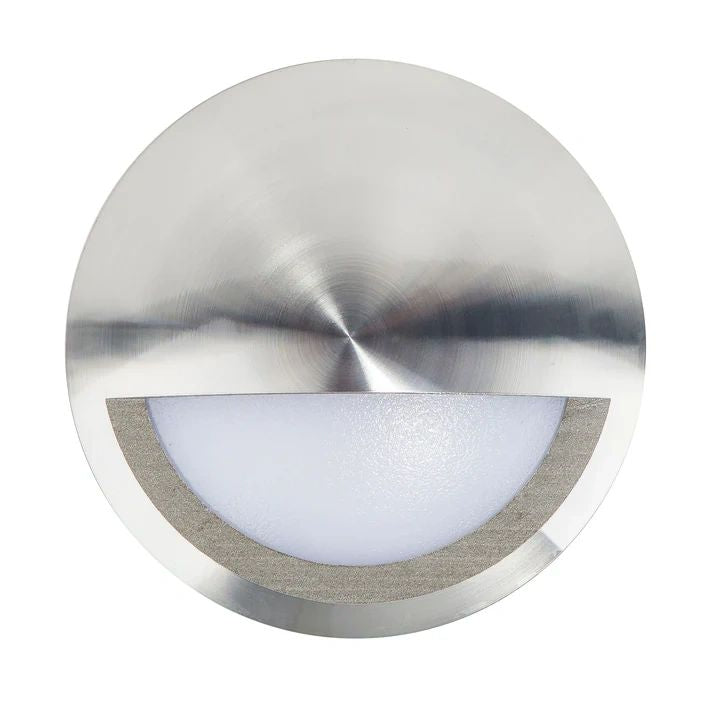 HV2961-TTM- Nava Titanium Coloured Aluminium LED Step Light with Eyelid step light
