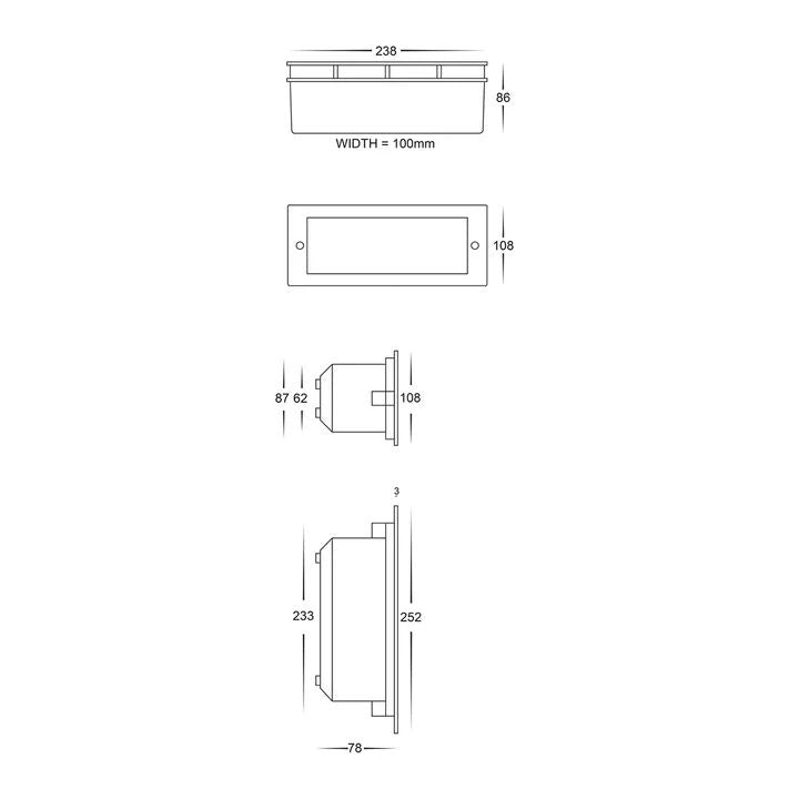 HV3003T- Bata LED Brick Light Brick light