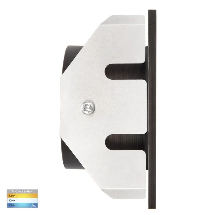 HV3215T- Reces Square TRI Colour Recessed LED Step Light step light