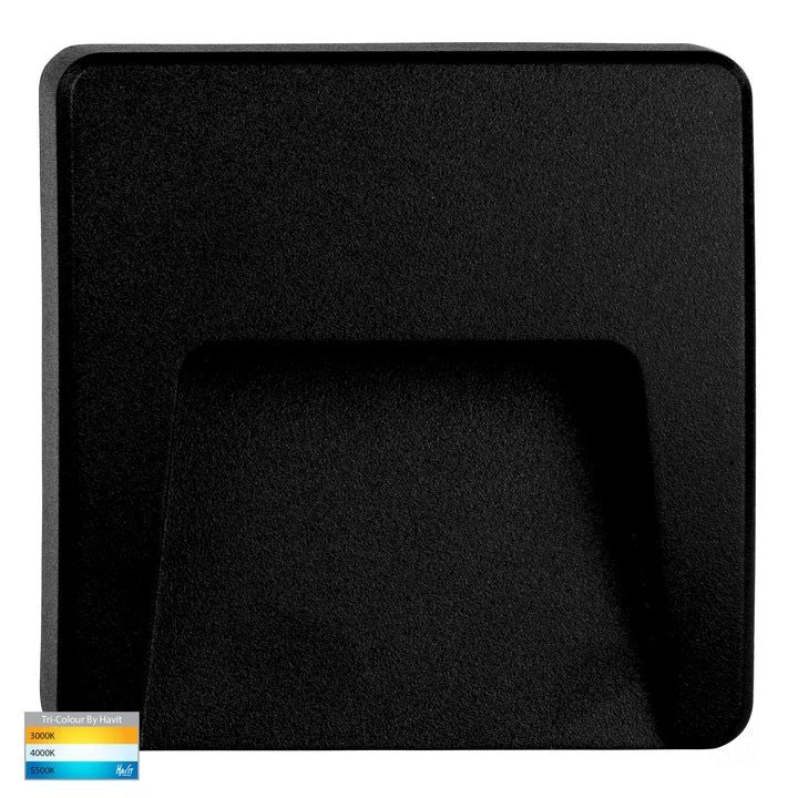 HV3222T- Seefore Polycarbonate Square LED Step Light BLACK step light