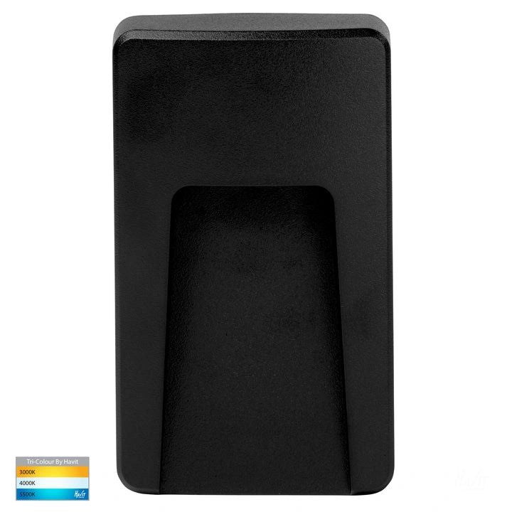HV3223T- Seefore Polycarbonate Rectangular LED Step Light BLACK step light