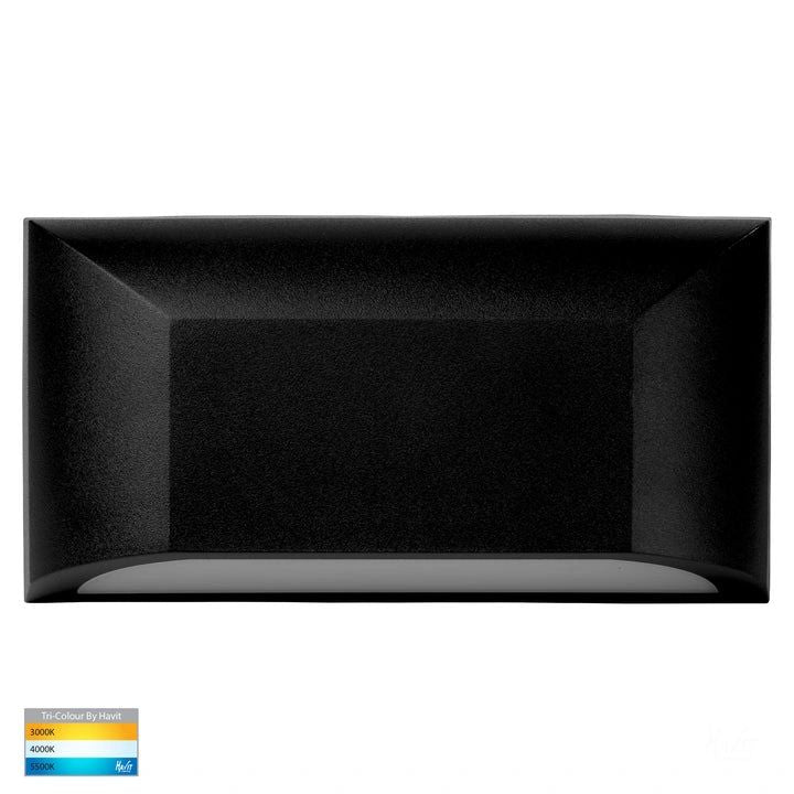 HV3225T- Seevive Polycarbonate Rectangular LED Step Light BLACK step light
