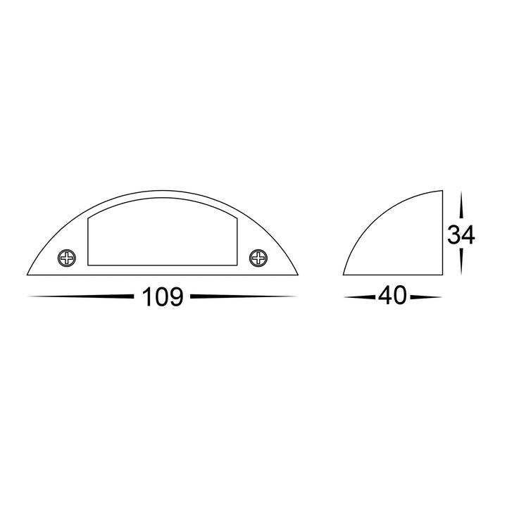 HV3251T-WHT-12V Curva White LED Step Light step light