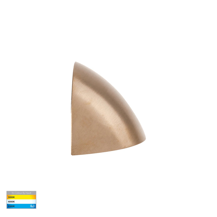 HV3251T-BR-12V Curva Solid Brass LED Step Light step light