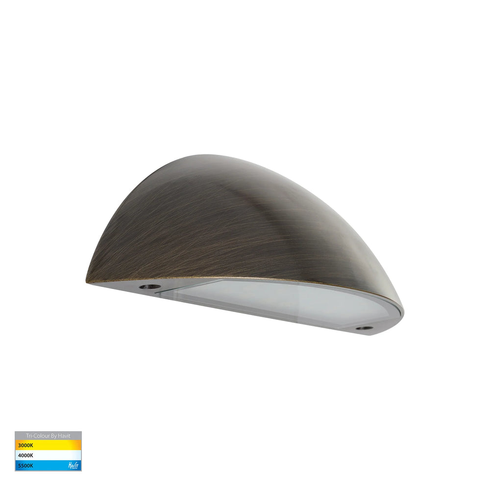 HV3251T-AB-12V - Curva Antique Brass LED Step Light 149mm step light