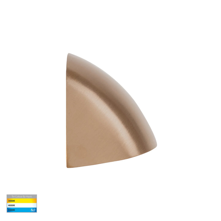 HV3251T-BR-12V Curva Solid Brass LED Step Light step light