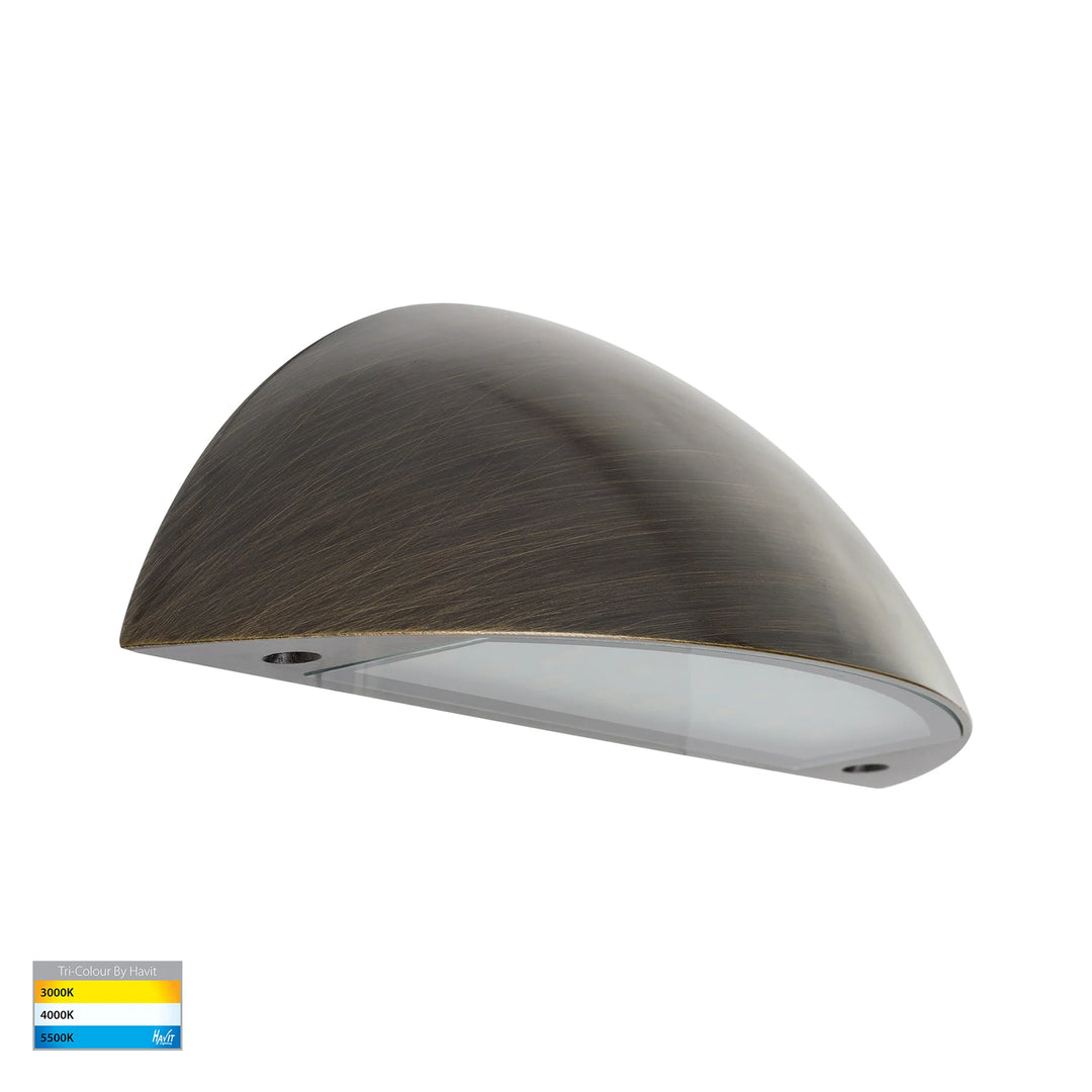 HV3251T-AB-12V - Curva Antique Brass LED Step Light 193mm step light