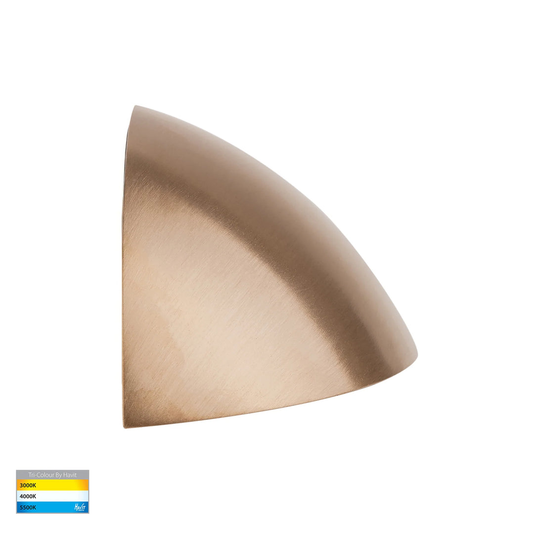 HV3251T-BR-12V Curva Solid Brass LED Step Light step light