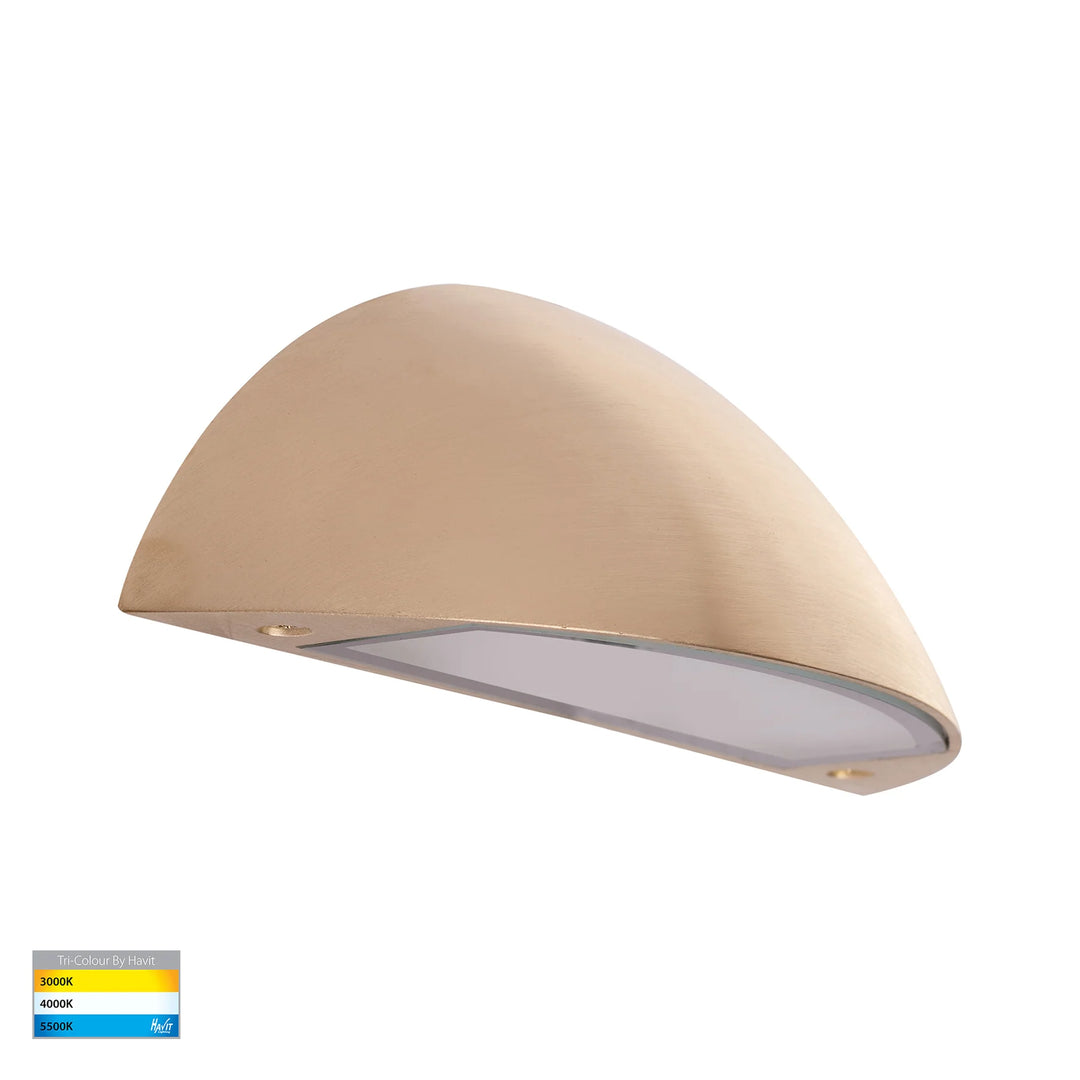 HV3251T-BR-12V Curva Solid Brass LED Step Light 193mm step light