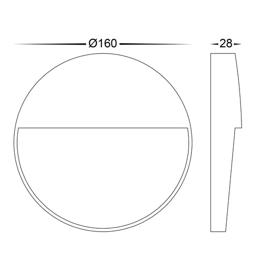 HV3269T-12V-RND - Fino Round LED Outdoor Step Light step light
