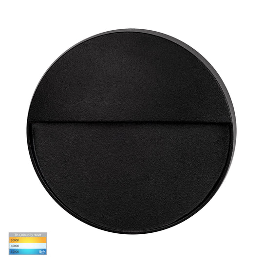 HV3269T-12V-RND - Fino Round LED Outdoor Step Light Black step light