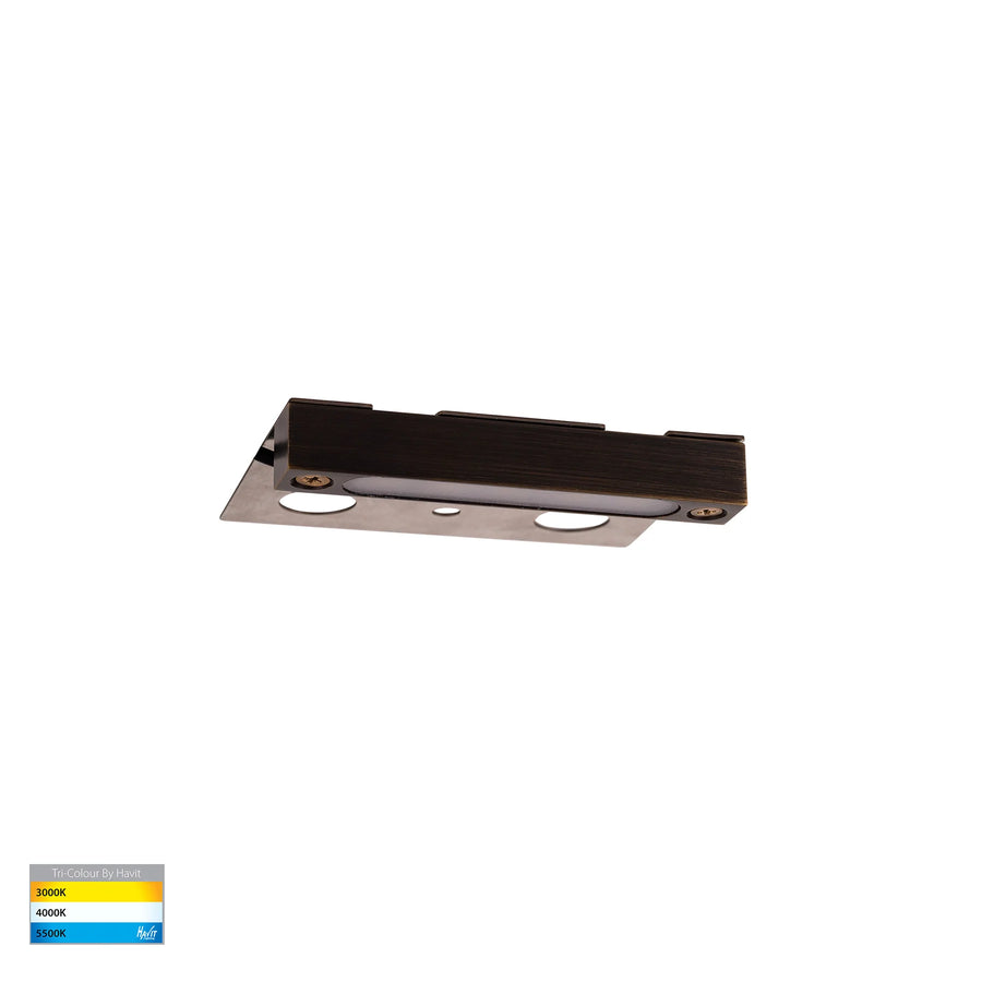 HV3297T-AB-12V - Preston Antique Brass LED Coping Light 102mm step light