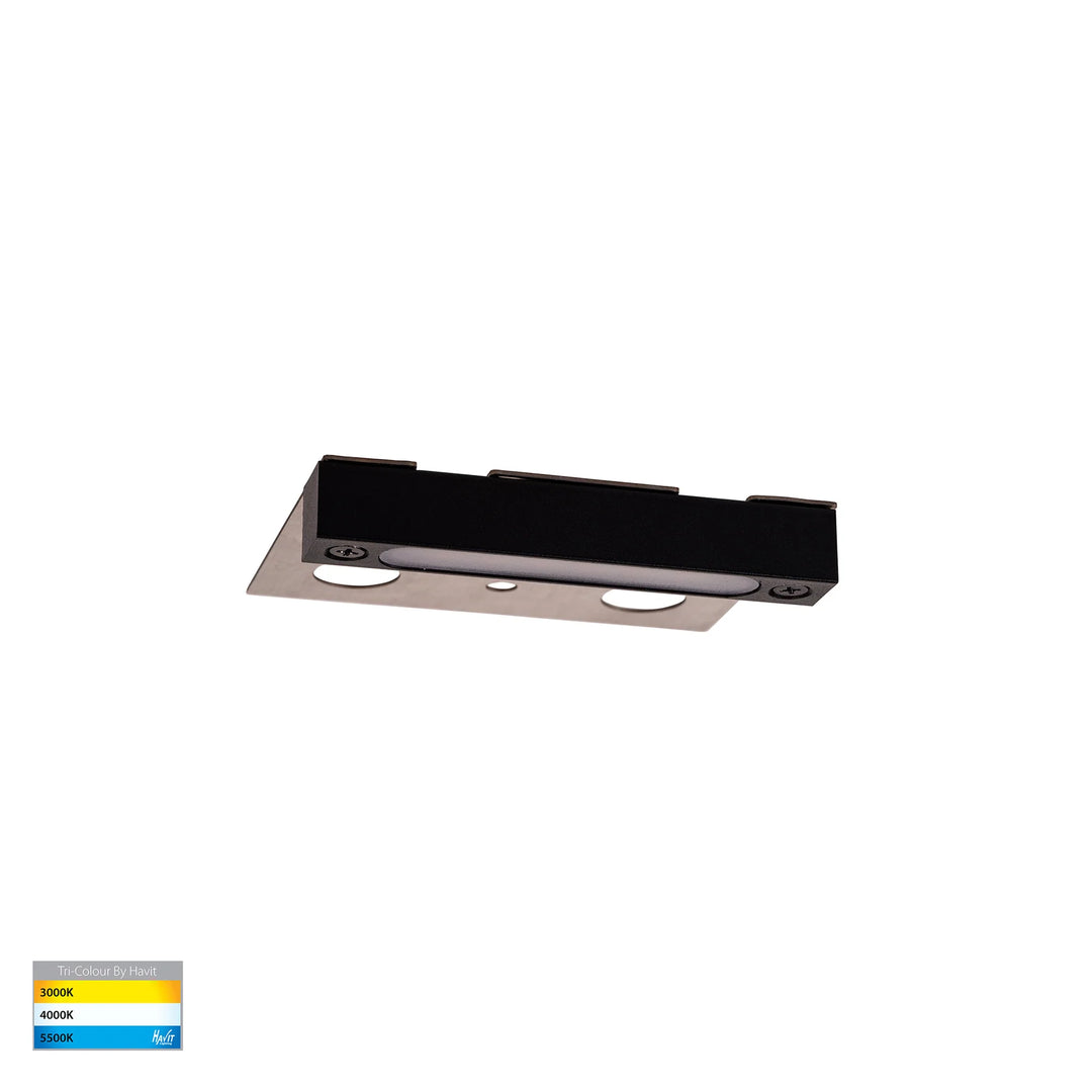 HV3297T-BLK-12V - Preston Black LED Coping Light 102mm step light