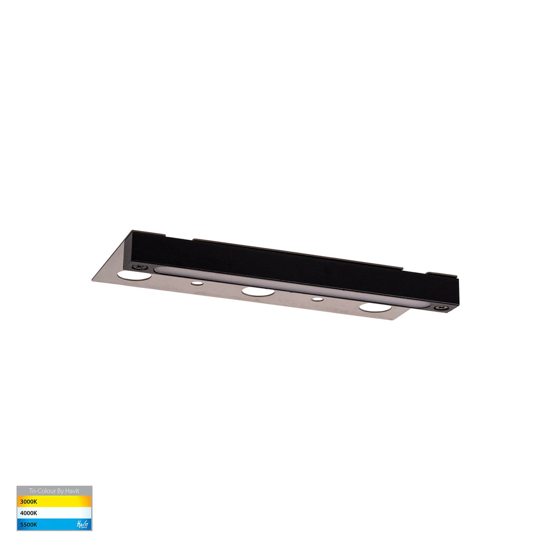 HV3297T-BLK-12V - Preston Black LED Coping Light 178mm step light