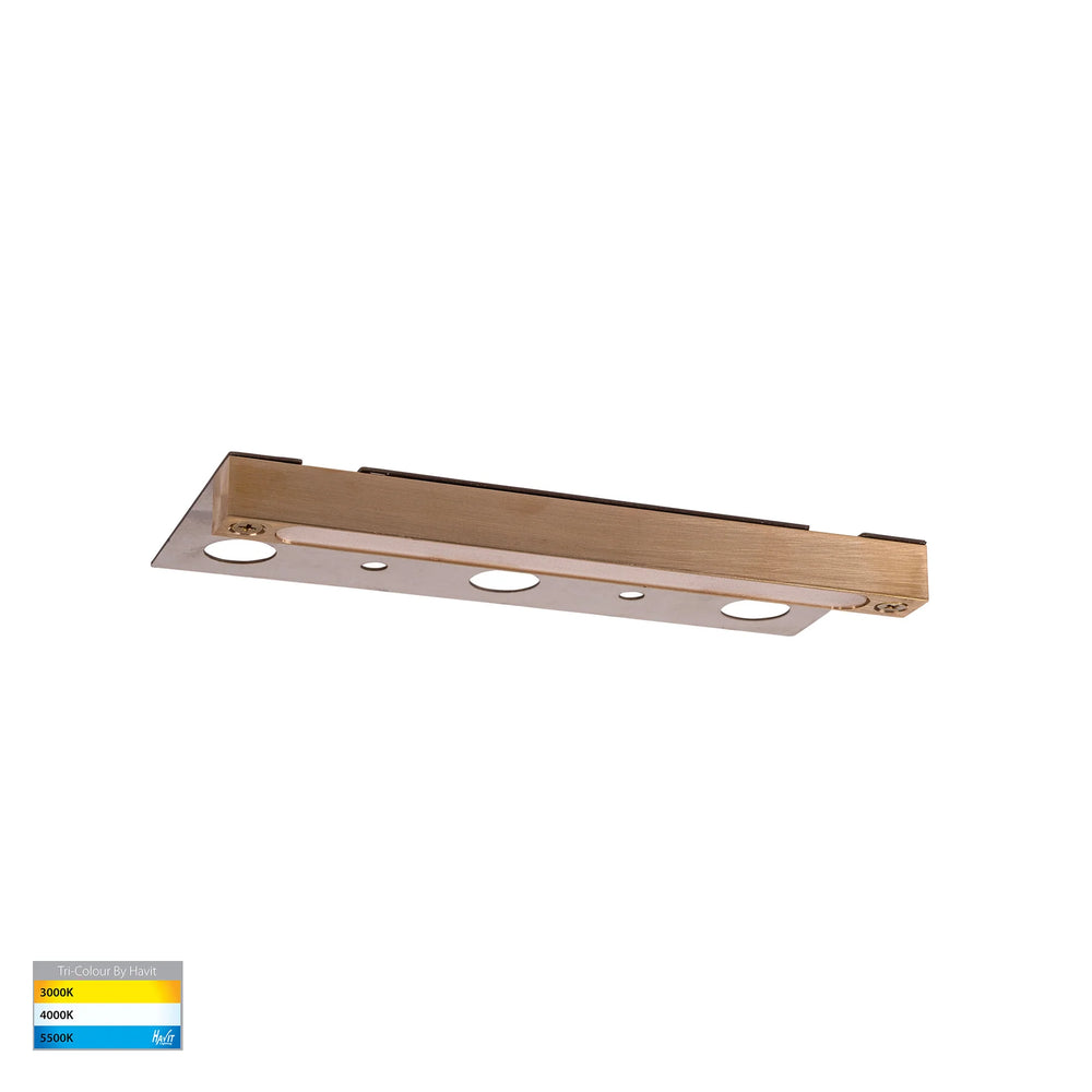 HV3297T-BR-12V - Preston Solid Brass LED Coping Light 178mm step light