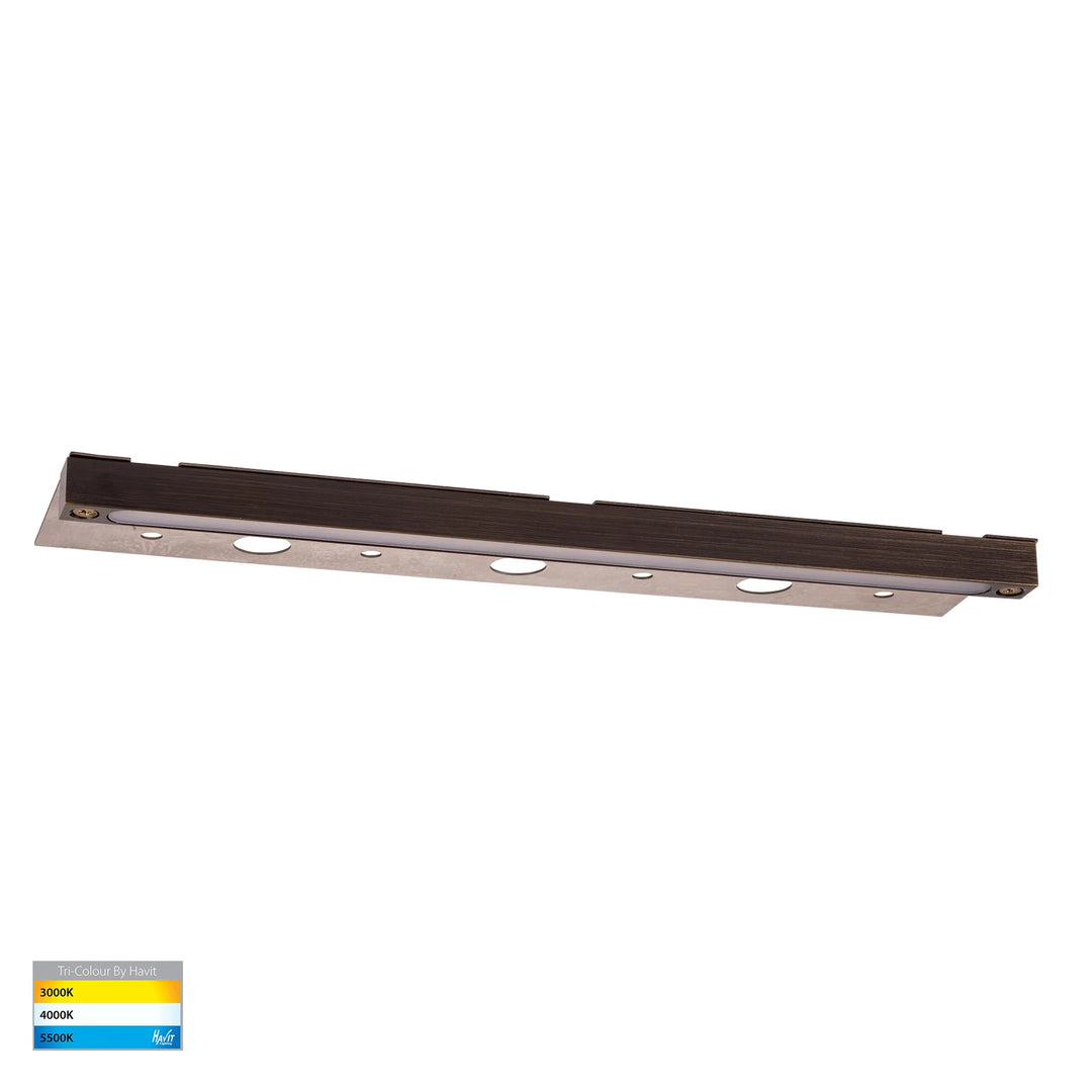 HV3297T-AB-12V - Preston Antique Brass LED Coping Light 305mm step light