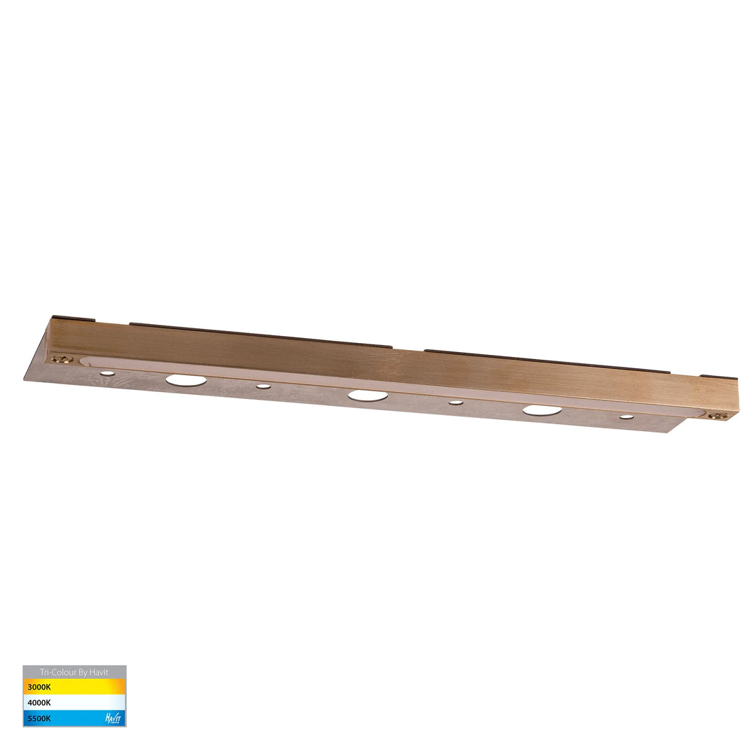 HV3297T-BR-12V - Preston Solid Brass LED Coping Light 305mm step light