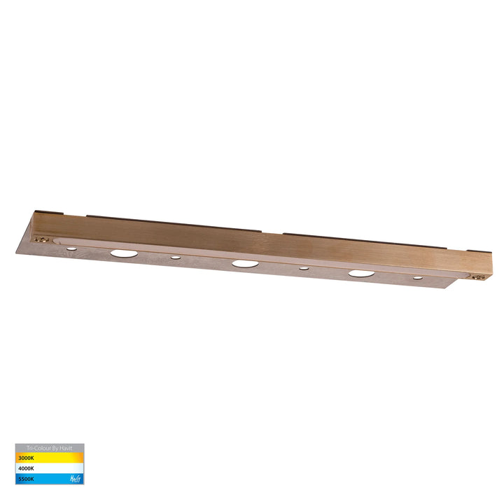 HV3297T-BR-12V - Preston Solid Brass LED Coping Light 305mm step light