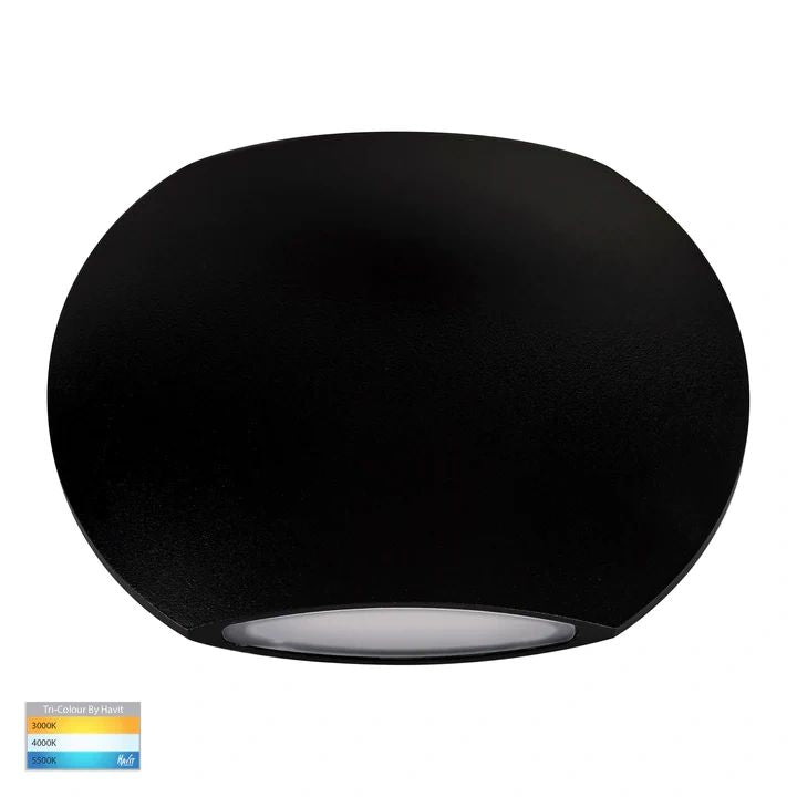 HV35021T- Cara Up & Down Wall with 2x 3w LED Light BLACK WALL LIGHT