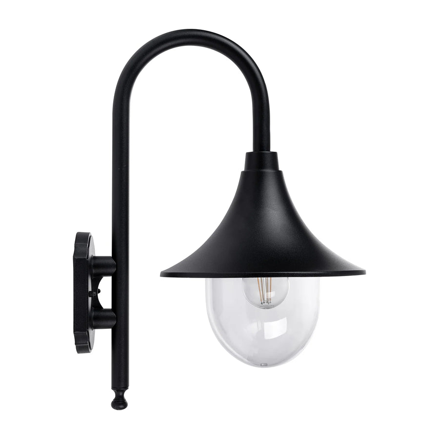 HV3554W-BLK - Hove Aluminium Black Coach Wall Light WALL LIGHT