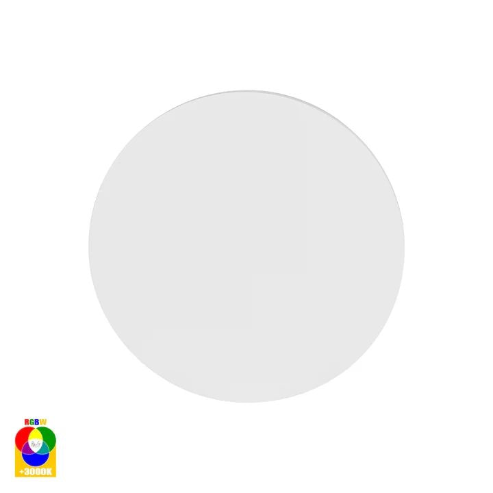 HV3591RGBW- Halo 150mm RGBW LED Wall Light WHITE WALL LIGHT