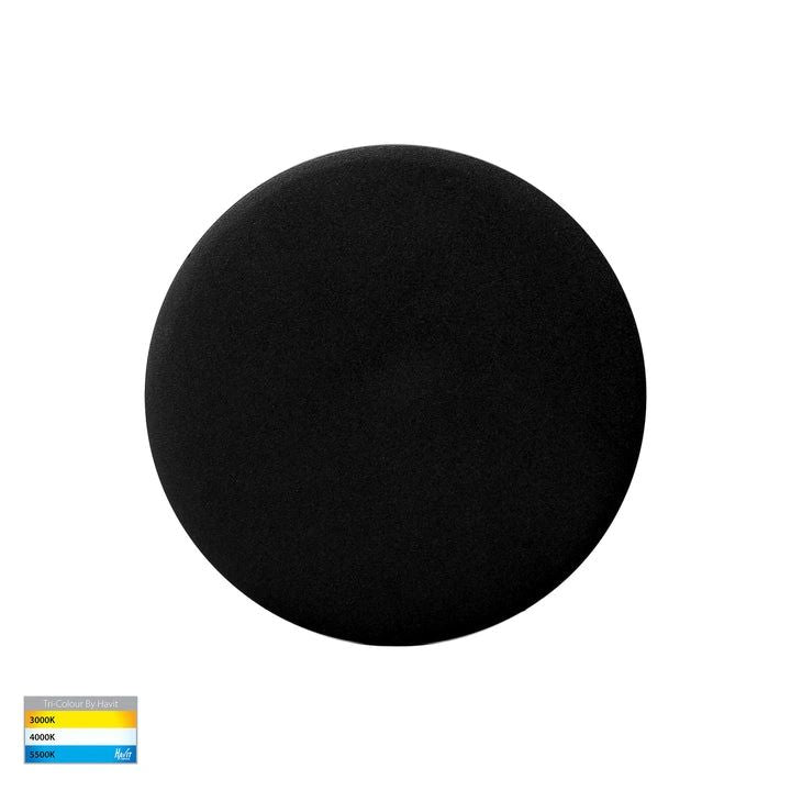 HV3592RGBW- Halo 200mm RGBW LED Wall Light BLACK WALL LIGHT