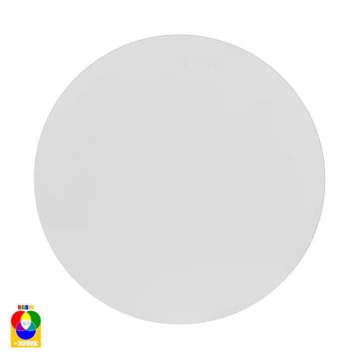 HV3593RGBW- Halo 250mm 18W RGBW LED Wall Light WHITE WALL LIGHT