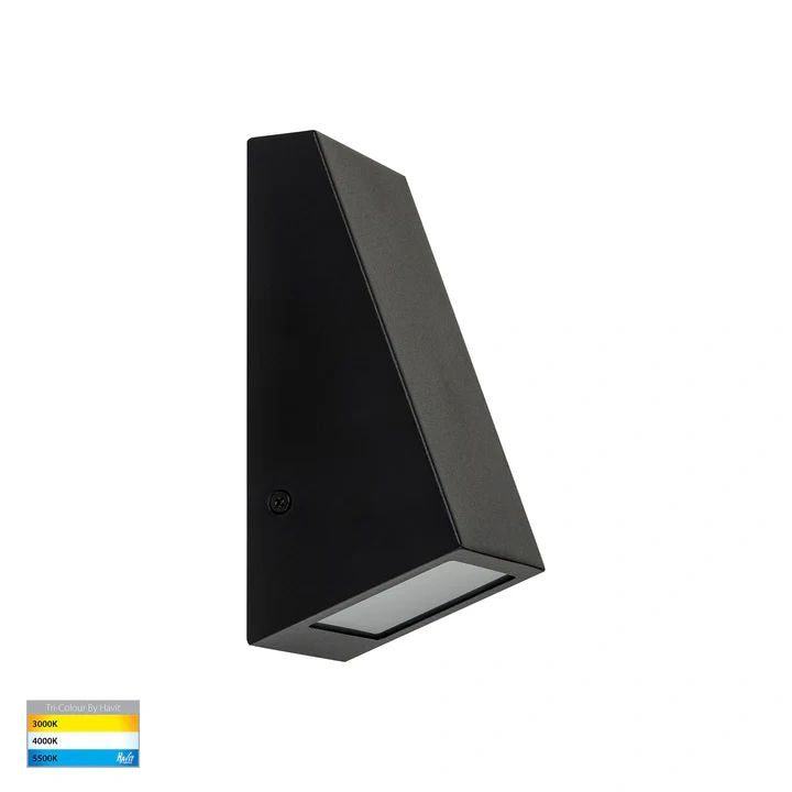 HV3602T-Taper Copper TRI Colour LED Wedge Wall Light BLACK WALL LIGHT