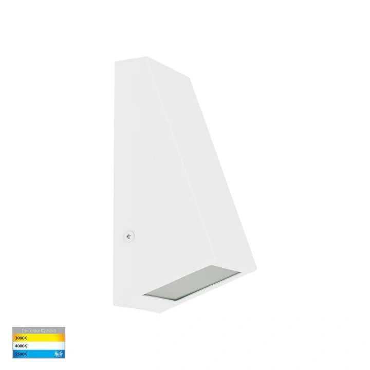 HV3602T-Taper Copper TRI Colour LED Wedge Wall Light WHITE WALL LIGHT