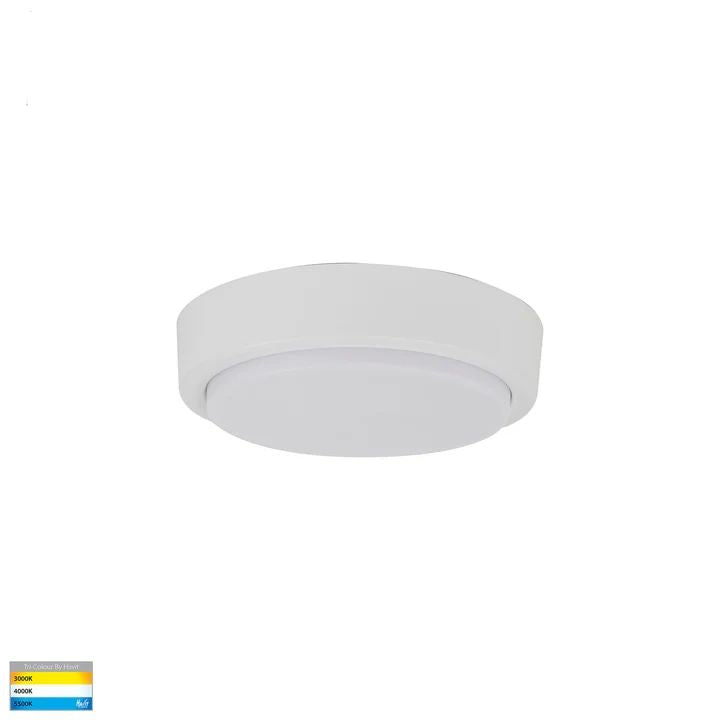 HV36051T- Liptor 10w 200mm Ceiling Mounted LED Oyster WHITE Ceiling lights