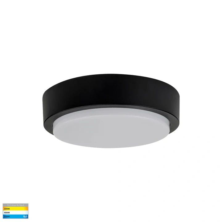 HV36052T- Liptor 280mm 20w Ceiling Mounted LED Oyster BLACK Ceiling light