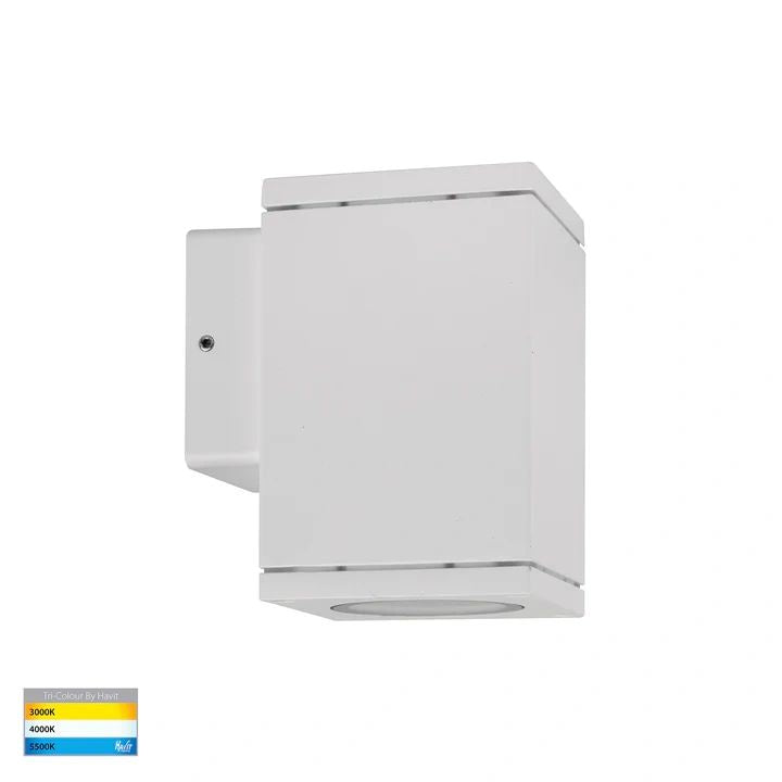 HV3623T- Quadru Square TRI Colour Fixed Down LED Wall Light WHITE WALL LIGHT