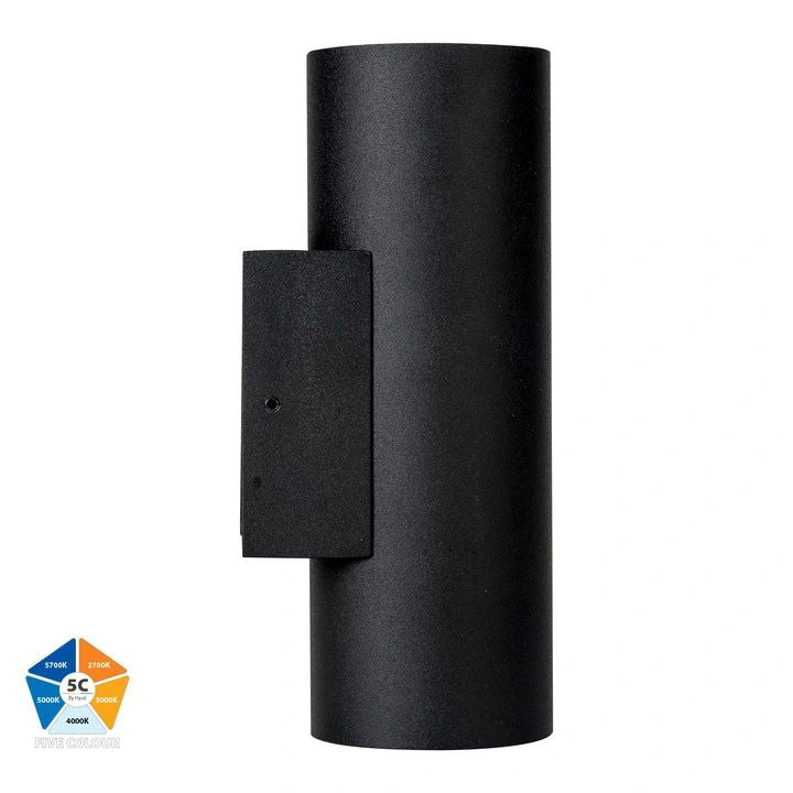 HV3626S- Aries Aluminium 5 COLOUR Up & Down LED Wall Light ALUMINIUM BLACK WALL LIGHT