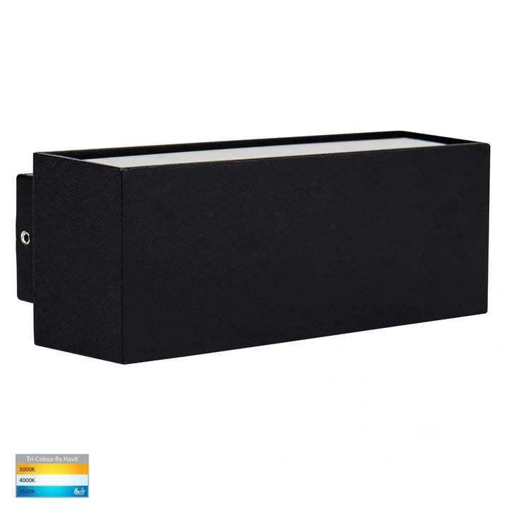 HV36939T- Blokk Up & Down LED Wall Light BLACK WALL LIGHT