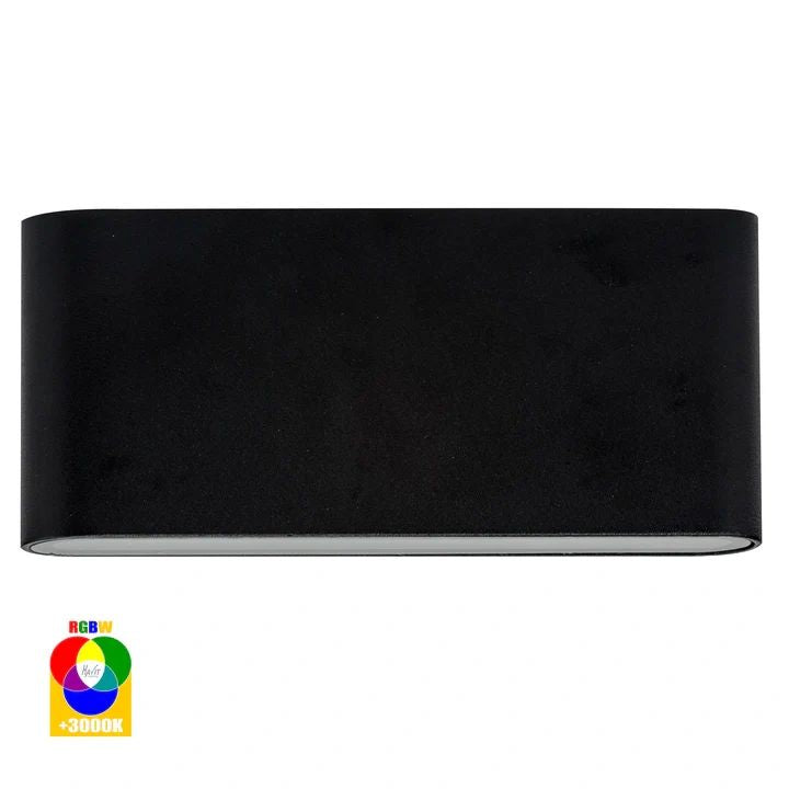 HV3643RGBW- Lisse Fixed Down RGBW LED Wall Light BLACK WALL LIGHT