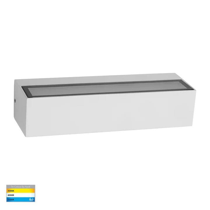 HV3657T- Siena 220mm 6w LED Up & Down Wall Light White WALL LIGHT