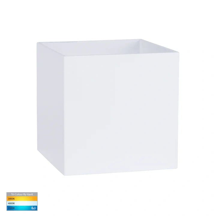 HV3658T-SQ- Versa Square 100mm Up & Down Wall Light WHITE WALL LIGHT