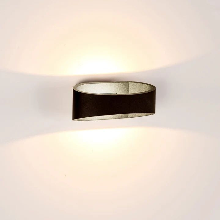 HV3661T- Luxe TRI Colour Up & Down LED Wall Light BLACK WALL LIGHT