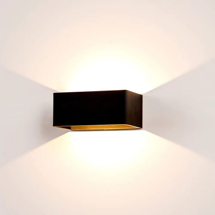 HV3665T- Mia TRI Colour Up & Down LED Wall Light BLACK WALL LIGHT