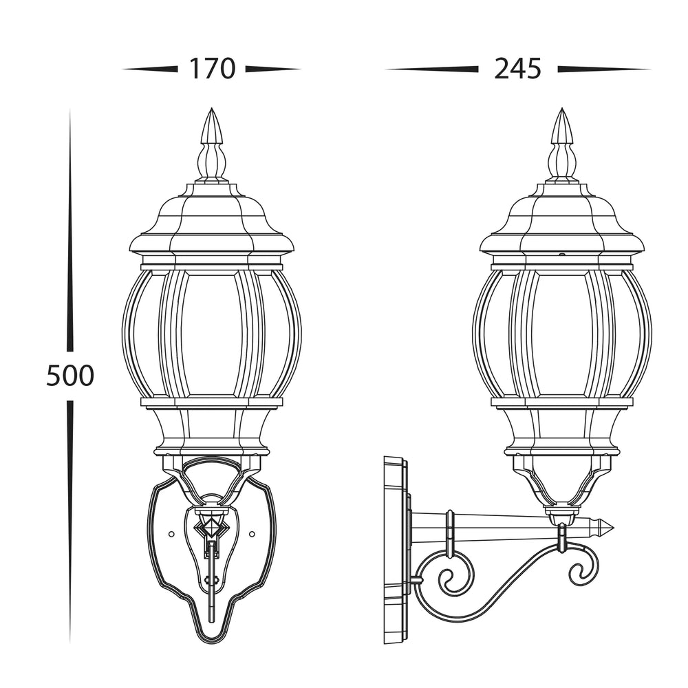 HV3673W-BLK - Trener Aluminium Black Wall Light WALL LIGHT