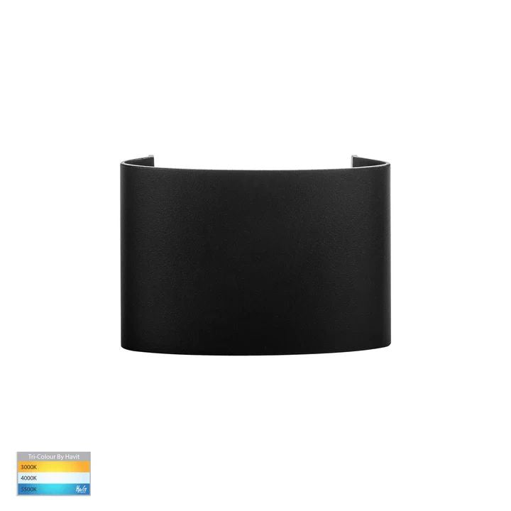 HV3695T- Maro Up & Down TRI Colour LED Wall Light BLACK WALL LIGHT