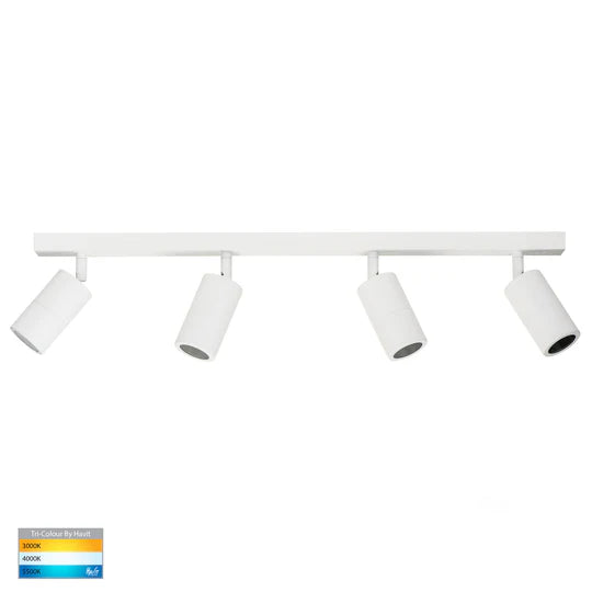 HV4001T-4- Tivah 4 Light TRI Colour LED Bar Lights White Spot light