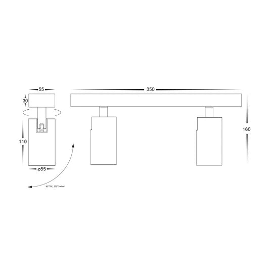 HV4002T-2 - Revo 2 Light TRI Colour LED Bar Light Spot light