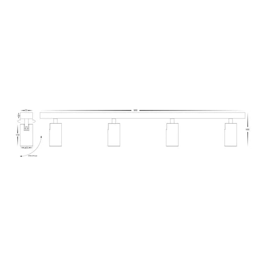 HV4002T-4 - Revo 4 Light TRI Colour Bar Light Spotlight