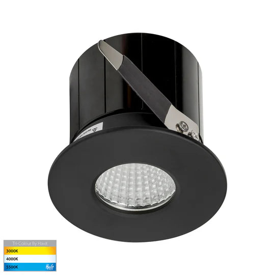 HV5511T - Prime Black/White Fixed LED Downlight Black Downlight