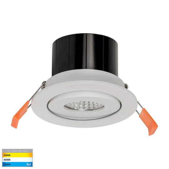 HV5512T - Prime Black/White Tilt LED Downlight White Downlight