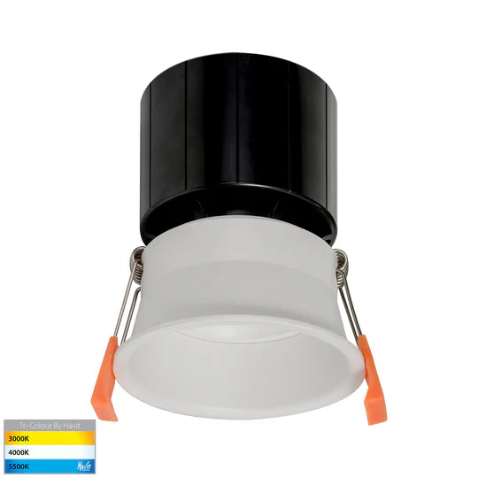 HV5513T - Prime Black/White Fixed Deep LED Downlight White Downlight
