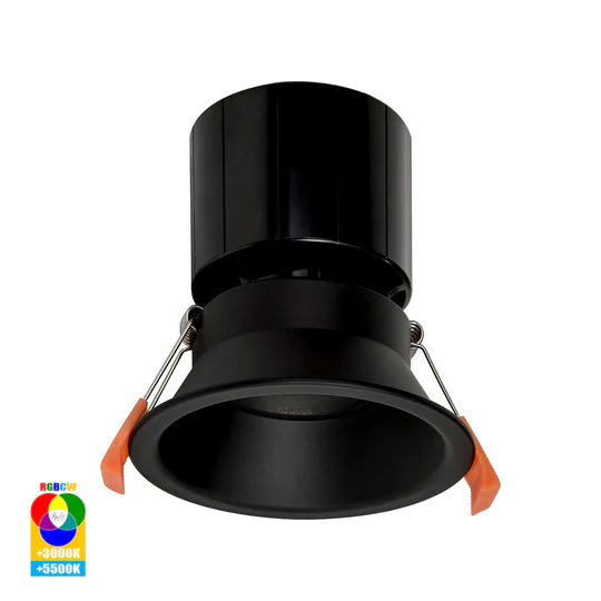HV5514RGBCW - Prime Fixed Deep RGBCW WIFI LED Downlight Black Downlight