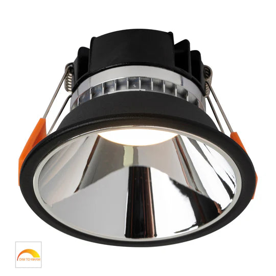 HV5528D2W - Gleam Black/White Fixed Dim to Warm LED Downlight Downlight